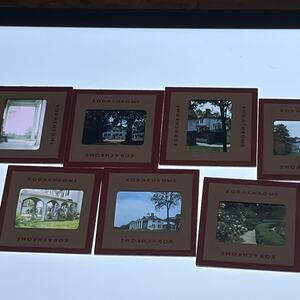 WWII 1942 7 Slides of Soldier Sightseeing at Mt Vernon Before Deployment TB8-SL1